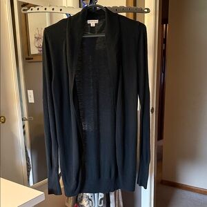 Merona Black Open-Front Lightweight Cardigan